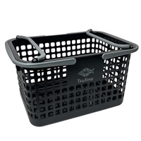 オリジナルスタッキングバスケット【重ね置きですっきり収納】(アンゴラブラック)